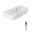 Комплект Qtap Tern: Раковина подвесная прямоугольная левая 450х260х155 мм White + Донный клапан PU02O Комплект Qtap Tern: Раковина подвесная прямоугольная левая 450х260х155 мм White + Донный клапан PU02O