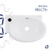 Комплект Qtap Leo: Раковина подвесная овальная левая 430x290x140 мм White + Донный клапан PU02O