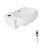 Комплект Qtap Leo: Раковина подвесная овальная левая 430x290x140 мм White + Донный клапан PU02O Комплект Qtap Leo: Раковина подвесная овальная левая 430x290x140 мм White + Донный клапан PU02O