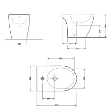 Біде підлогове Qtap Presto 540×340×400 White QTPRE29W43056 Біде підлогове Qtap Presto 540×340×400 White QTPRE29W43056