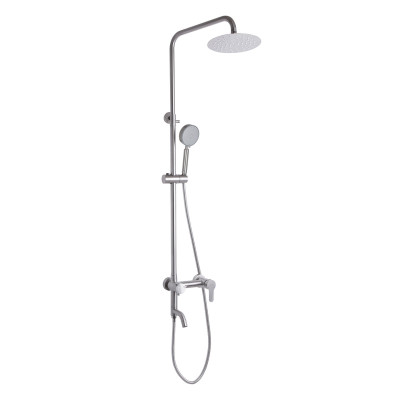 Душевая система универсальная Brinex Pure 1030 на 3 потребителя Nickel BRIPUR1030NKL