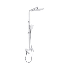 Душова система універсальна Qtap Swan Cascada на три споживачі (з виливом) QTSWA111CRW45570 Chrome/White