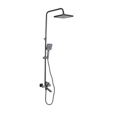 Душова система універсальна Qtap Presto на три споживачі (з виливом) QTPRE111GRP45585 Gunmetal Black Душова система універсальна Qtap Presto на три споживачі (з виливом) QTPRE111GRP45585 Gunmetal Black