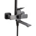 Душова система універсальна Qtap Presto на три споживачі (з виливом) QTPRE111GRP45585 Gunmetal Black