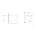 Биде подвесное Qtap Swan 485х360х320 мм, White QT16555379W