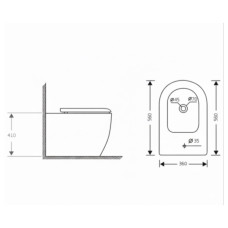 Біде підлогове Qtap Jay 560х360х410 мм, White QT07443375W Біде підлогове Qtap Jay 560х360х410 мм, White QT07443375W