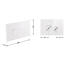 Панель смыва для унитаза Qtap Nest QT0111V1164GW