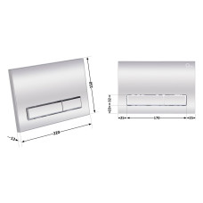 Панель смыва для унитаза Qtap Nest QT0111M08381CRM