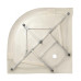 Душевой поддон Kapielka ST90x90x14 низкий, полукруглый, диаметр слива 52 мм Lidz