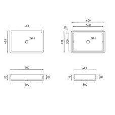 Раковина-чаша Qtap Tern 600x400x110 White QT171180841W