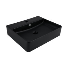 Раковина Qtap Nando LT 500х420х130 Matt black QT12116146AMB