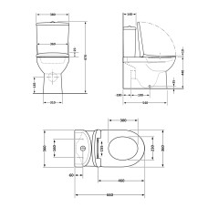 Унітаз підлоговий Qtap Robin Ultra Quiet безобідковий з сидінням Soft-close MATT BLACK QT13226083AMB Унітаз підлоговий Qtap Robin Ultra Quiet безобідковий з сидінням Soft-close MATT BLACK QT13226083AMB