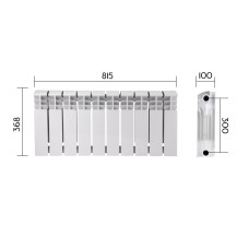 Радіатор біметалічний Thermo Alliance Bi-Ferrum 300/100 1,15 кг Радіатор біметалічний Thermo Alliance Bi-Ferrum 300/100 1,15 кг