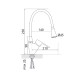 Смеситель для кухни Lidz Tani 007F3 с гибким изливом (k40) LDTAN007F3BCR37649 BCR