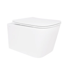 Унітаз підвісний Qtap Crow Ultra Quiet безобідковий з сідінням Soft-close QT05335170W