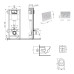 Готовое решение Qtap для ванной комнаты: подвесной унитаз Jay Ultra Quiet 520x360x320 + комплект инсталляции Nest 4 в 1 (круглая клавиша Satin)