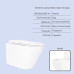 Готовое решение Qtap для ванной комнаты: подвесной унитаз Swan Ultra Quiet 520×360×320 + комплект инсталляции Nest 4 в 1 (круглая клавиша Satin)