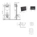 Готовое решение Qtap для ванной комнаты: подвесной унитаз Crow Ultra Quiet 520×360×290 + комплект инсталляции Nest 4 в 1 (круглая клавиша Matt Black)