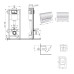 Готовое решение Qtap для ванной комнаты: подвесной унитаз Crow Ultra Quiet 520×360×290 + комплект инсталляции Nest 4 в 1 (линейная клавиша Chrome)