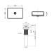 Комплект Qtap Virgo N: Раковина накладная 560x380x130 мм, White, прямоугольная + Донный клапан Pop-up PU02
