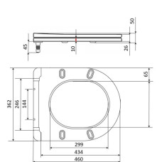 Qtap Сиденье для унитаза (Robin 660, Scorpio 520,660) 460x362x50 мм, Matt Black, с микролифтом, Slim Duroplast, Quick Release QTSC179MB47352