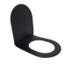 Qtap Сиденье для унитаза (Robin 660, Scorpio 520,660) 460x362x50 мм, Matt Black, с микролифтом, Slim Duroplast, Quick Release QTSC179MB47352