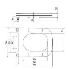 Qtap Сиденье для унитаза (Tern 490,520,610) 435x344x50 мм, White, с микролифтом, Slim Duroplast, Quick Release QTSC179W47353