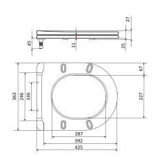Qtap Сиденье для унитаза напольного (Dove) 425×363×30 мм, White, с микролифтом Slim Duroplast, Quick Release QT06228380BW3
