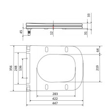 Qtap Сиденье для унитаза (Gemini) 435x357x37 мм, Matt Black, с микролифтом, Slim Duroplast, Quick Release QT99HY2312MB