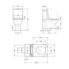 Унітаз підлоговий Qtap Crow Eco безобідковий з сідінням Soft-close QTCRO27W48750 Унітаз підлоговий Qtap Crow Eco безобідковий з сідінням Soft-close QTCRO27W48750
