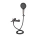Змішувач для ванни Qtap Slavonice (з душовим гарнітуром) QTSLV259GMB48035 Gunmetal Black PVD
