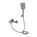 Змішувач для ванни Qtap Presto (з душовим гарнітуром) QTPRE259GRP45584 Gunmetal Black