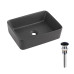 Раковина накладна Qtap Tern 480x370x135 мм, Anthracite, прямокутна, з донним клапаном QT17116069AN Раковина накладна Qtap Tern 480x370x135 мм, Anthracite, прямокутна, з донним клапаном QT17116069AN
