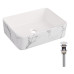 Раковина накладна Qtap Tern 480x370x135 мм, Marble, прямокутна, з донним клапаном QT17116069MR
