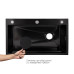 Lidz Handmade H7545B Мойка для кухни интегрированная Decor Black PVD Honeycomb 3,0/1,0 мм LDH7545BDECPVD48373