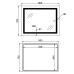 Зеркало Lidz Kubis (KU1) 900х700 с LED-подсветкой Touch, с антизапотеванием, с диммером, рег. яркости LD78LF904907048451