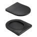 Унітаз підвісний Qtap Jay Ultra Quiet 485х360х320 мм, Matt Black, сидінням Slim Duroplast/ Soft-close/ Quick Relase QT07335177MB