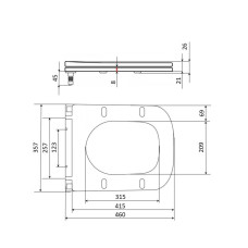 Qtap Сидіння для унітаза (Crow 640) 460x350x47 мм, White, з мікроліфтом, Slim Duroplast, Quick Release QTSC179W48700 Qtap Сидіння для унітаза (Crow 640) 460x350x47 мм, White, з мікроліфтом, Slim Duroplast, Quick Release QTSC179W48700