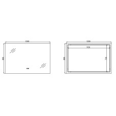 Дзеркало Qtap Taurus (TA1) 1200×800 мм з LED-підсвічуванням Touch, з антизапотіванням, з димером, рег. темп. кольору (3000-6500K) QTTAU120080048958