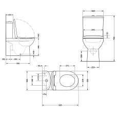 Унітаз підлоговий Qtap Evia Ultra Quiet 630×350×795 мм з сидінням Soft-close, White QTEVI27W49258 Унітаз підлоговий Qtap Evia Ultra Quiet 630×350×795 мм з сидінням Soft-close, White QTEVI27W49258