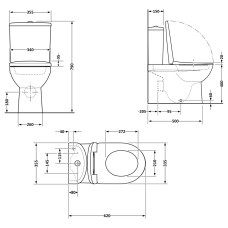 Унітаз підлоговий Qtap Arvin Ultra Quiet 630×350×795 мм з сидінням Soft-close, White QTARV27W49259 Унітаз підлоговий Qtap Arvin Ultra Quiet 630×350×795 мм з сидінням Soft-close, White QTARV27W49259
