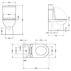 Унітаз підлоговий Qtap Leo Ultra Quiet 620×355×790 мм з сидінням Soft-close, White QTLEO27W49261 Унітаз підлоговий Qtap Leo Ultra Quiet 620×355×790 мм з сидінням Soft-close, White QTLEO27W49261