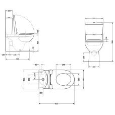 Унітаз підлоговий Qtap Aquarius Ultra Quiet 620×355×790 мм з сидінням Soft-close, White QTAQAW27W49262 Унітаз підлоговий Qtap Aquarius Ultra Quiet 620×355×790 мм з сидінням Soft-close, White QTAQAW27W49262