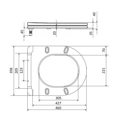 Сиденье для унитаза Qtap (Kolibri) 455×360×30 мм, White, с микролифтом Slim Duroplast, Quick Release QTST179W49488