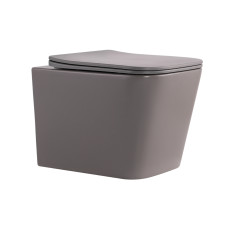 Унітаз підвісний Qtap Tern Ultra Quiet 520×345×325 мм, Stone grey, з сидінням Slim Duroplast / Soft-close / Quick Release QTTER26SG49000 Унітаз підвісний Qtap Tern Ultra Quiet 520×345×325 мм, Stone grey, з сидінням Slim Duroplast / Soft-close / Quick Release QTTER26SG49000