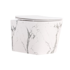 Унітаз підвісний Qtap Tern Ultra Quiet 520×345×325 мм, Marble, з сидінням Slim Duroplast / Soft-close / Quick Release QTTER26MR49002 Унітаз підвісний Qtap Tern Ultra Quiet 520×345×325 мм, Marble, з сидінням Slim Duroplast / Soft-close / Quick Release QTTER26MR49002