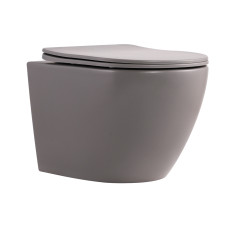 Унітаз підвісний Qtap Robin Ultra Quiet 520×365×340 мм, Stone grey, з сидінням Slim Duroplast / Soft-close / Quick Release QTROB26SG48996 Унітаз підвісний Qtap Robin Ultra Quiet 520×365×340 мм, Stone grey, з сидінням Slim Duroplast / Soft-close / Quick Release QTROB26SG48996