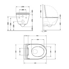 Унітаз підвісний Qtap Robin Ultra Quiet 520×365×340 мм, Anthracite, з сидінням Slim Duroplast / Soft-close / Quick Release QTROB26AN48995 Унітаз підвісний Qtap Robin Ultra Quiet 520×365×340 мм, Anthracite, з сидінням Slim Duroplast / Soft-close / Quick Release QTROB26AN48995
