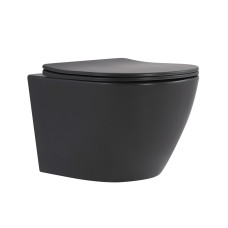 Унітаз підвісний Qtap Robin Ultra Quiet 520×365×340 мм, Anthracite, з сидінням Slim Duroplast / Soft-close / Quick Release QTROB26AN48995 Унітаз підвісний Qtap Robin Ultra Quiet 520×365×340 мм, Anthracite, з сидінням Slim Duroplast / Soft-close / Quick Release QTROB26AN48995
