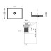 Раковина накладна Qtap Tern 610x350x135 мм, Beige, прямокутна, з донним клапаном QTTER188SB49790